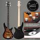 Glarry 4 String Electric Bass Guitar Kit Withbag Strap Power Wire Tools Set Sunset
