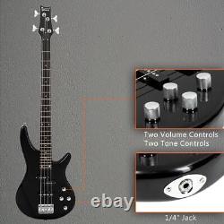 Glarry 4 String Electric Bass Guitar Split Single Pickup Right Hand Full Size