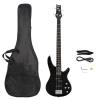 Glarry 4 String Electric Gib Bass Guitar Dual Pickup With Bag Strap Wire 3-color