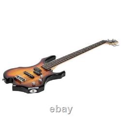 Glarry Burning Fire Electric Bass Guitar Full Size 4 Stri