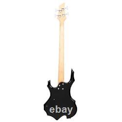 Glarry Burning Fire Electric Bass Guitar Full Size 4 Stri