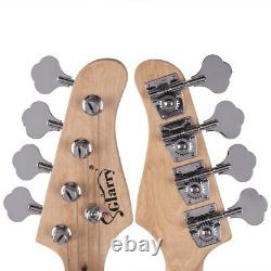 Glarry Electric Bass G Jazz Guitar 2 Single Coil Pickup Fixed Chrome Bridge Set