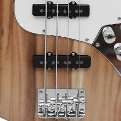 Glarry Electric Bass G Jazz Guitar 2 Single Coil Pickup Fixed Chrome Bridge Set
