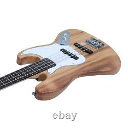 Glarry Electric Bass G Jazz Guitar 2 Single Coil Pickup Fixed Chrome Bridge Set