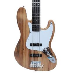 Glarry Electric Bass G Jazz Guitar 2 Single Coil Pickup Fixed Chrome Bridge Set