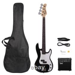 Glarry Electric Bass Guitar Full Set WithAmp Speaker Bag Strap Wrench Tool Kit Set