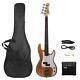 Glarry Electric Bass Guitar Set With White Pickguard 20w Amp Bag Strap Cable Kit