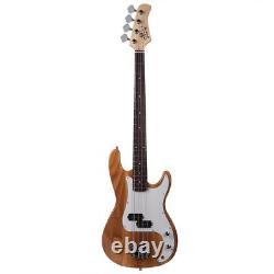Glarry Electric Bass Guitar Set with White Pickguard 20W Amp Bag Strap Cable Kit