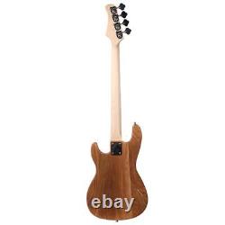 Glarry Electric Bass Guitar Set with White Pickguard 20W Amp Bag Strap Cable Kit