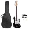 Glarry Electric Gjass Bass Guitar 2 Single Pickup With Bag Cable Strap Full Set