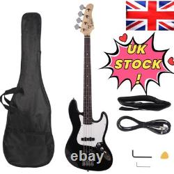 Glarry Electric GJazz Bass Guitar 4 String 20 Fret Single-Coil Pickup Bag Strap