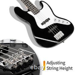 Glarry Electric GJazz Bass Guitar 4 String 20 Fret Single-Coil Pickup Bag Strap