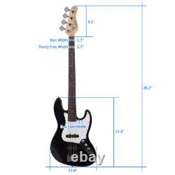 Glarry Electric GJazz Bass Guitar Cord Wrench Tool Black & White