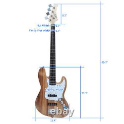 Glarry Electric GJazz Bass Guitar Cord Wrench Tool Sunset Color