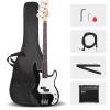 Glarry Electric Gp Bass Guitar Full Set With Pickguard Bag Strap Cable Kit
