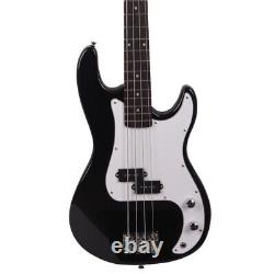 Glarry Electric GP Bass Guitar With Bag+Amp Wire+Wrench Tool+Strap+Picks Set UK