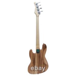 Glarry Electric G Jazz Bass Guitar 4 Strings 20 Fret Single Coil Pickup Full Kit