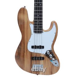 Glarry Electric G Jazz Bass Guitar 4 Strings 20 Fret Single Coil Pickup Full Kit