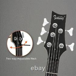 Glarry GIB Electric 5 String Bass Guitar Full Size Bag Burlywood
