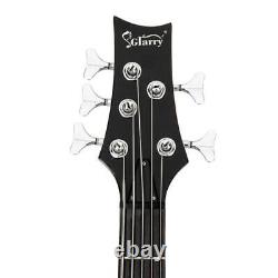 Glarry GIB Electric 5 String Bass Guitar Full Size Bag Burlywood
