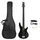 Glarry Gib Electric Bass Guitar Full Size 4 String 24 Fret Right Handed Full Kit