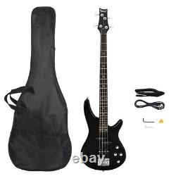 Glarry GIB Electric Bass Guitar Full Size 4 String Black