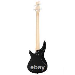 Glarry GIB Electric Bass Guitar Full Size 4 String Black