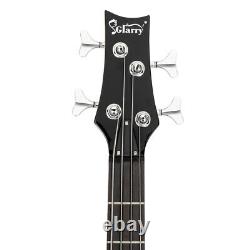 Glarry GIB Electric Bass Guitar Full Size 4 String Black