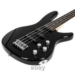 Glarry GIB Electric Bass Guitar Full Size 4 String Black