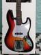Glarry Gjazz Electric Bass Guitar Set 2 Single Pickup + Bag Strap Kit Sunset Uk