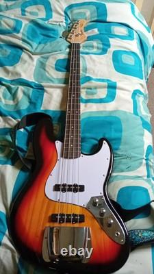 Glarry GJazz Electric Bass Guitar Set 2 Single Pickup + Bag Strap Kit Sunset UK