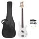 Glarry Gp 4 Strings Electric Bass Guitar Cord Wrench Tool Right Handed White