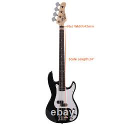 Glarry GP Electric Bass Guitar Cord Wrench Tool Black-Replacement