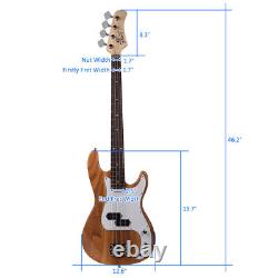 Glarry GP Electric Bass Guitar Cord Wrench Tool Burlywood with 20W Amplifier