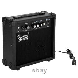 Glarry GP Electric Bass Guitar Cord Wrench Tool Burlywood with 20W Amplifier