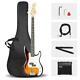 Glarry Gp Electric Bass Guitar With 20w Amp Bag Strap Cable Kits Full Size Set