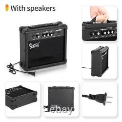 Glarry GP Electric Bass Guitar with 20W Amp Bag Strap Cable Kits Full Size Set