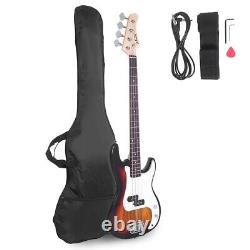 Glarry GP Sunset Color Electric Bass Guitar with Wrench Tool Cord