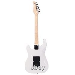 Glarry GST Electric Guitar Kit Stylish Design Black Pickguard White Finish