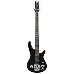Glarry Pro Electric Bass Guitar Kit-Black withCarry Gig Bag, Strap&Essential Cable