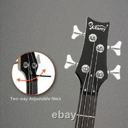 Glarry Pro Electric Bass Guitar Kit-Black withCarry Gig Bag, Strap&Essential Cable