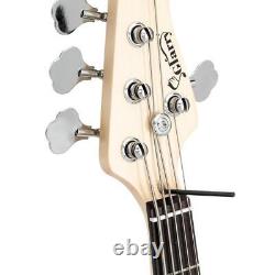 Glarry Professional Electric Bass Guitar Pickguard 5 String Dual Single Pickup