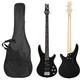 Glarry Professional Gib Electric Bass Guitar Set Black With Bag Strap Cable Kit