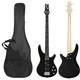 Glarry Professional Gib Electric Bass Guitar Set Black With Bag Strap Cable Kit