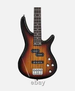 Glarry Professional GIB Electric Bass Guitar Set Black with Bag Strap Cable Kit