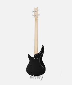 Glarry Professional GIB Electric Bass Guitar Set Black with Bag Strap Cable Kit