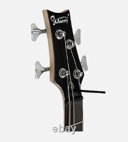 Glarry Professional GIB Electric Bass Guitar Set Black with Bag Strap Cable Kit