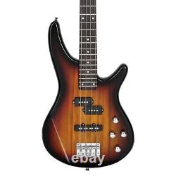 Glarry Professional GIB Electric Bass Guitar Set Black with Bag Strap Cable Kit