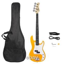 Glarry Top Grade Basswood GP Electric Bass Guitar with Bag Pick Wire Tools Yellow