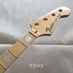 Gloss Electric Jazz bass guitar neck parts 20 fret 34inch Maple Fretboard Inlay
